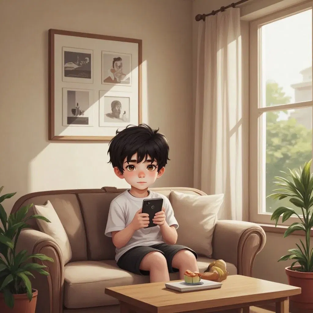 Shadow of the Phone Screen