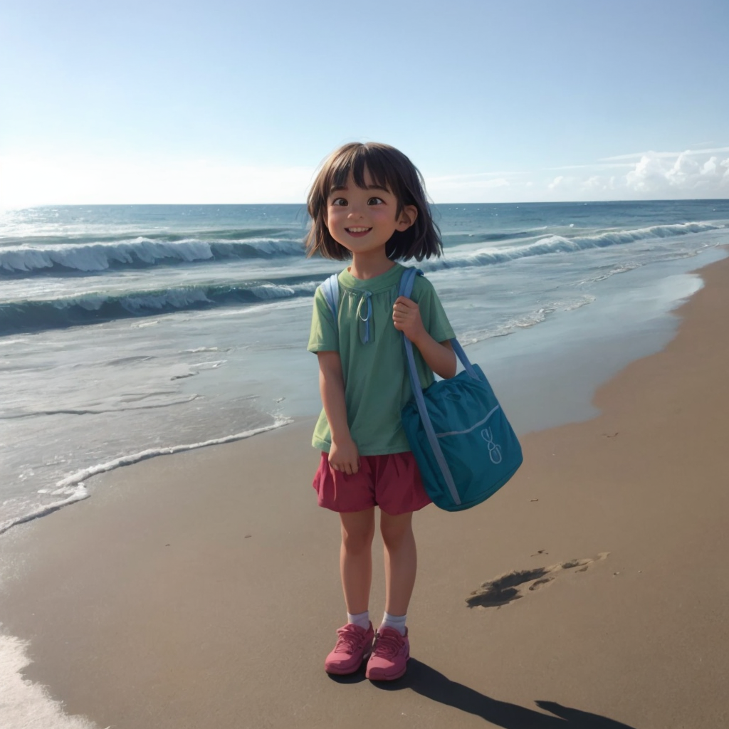 Trinity goes to the beach